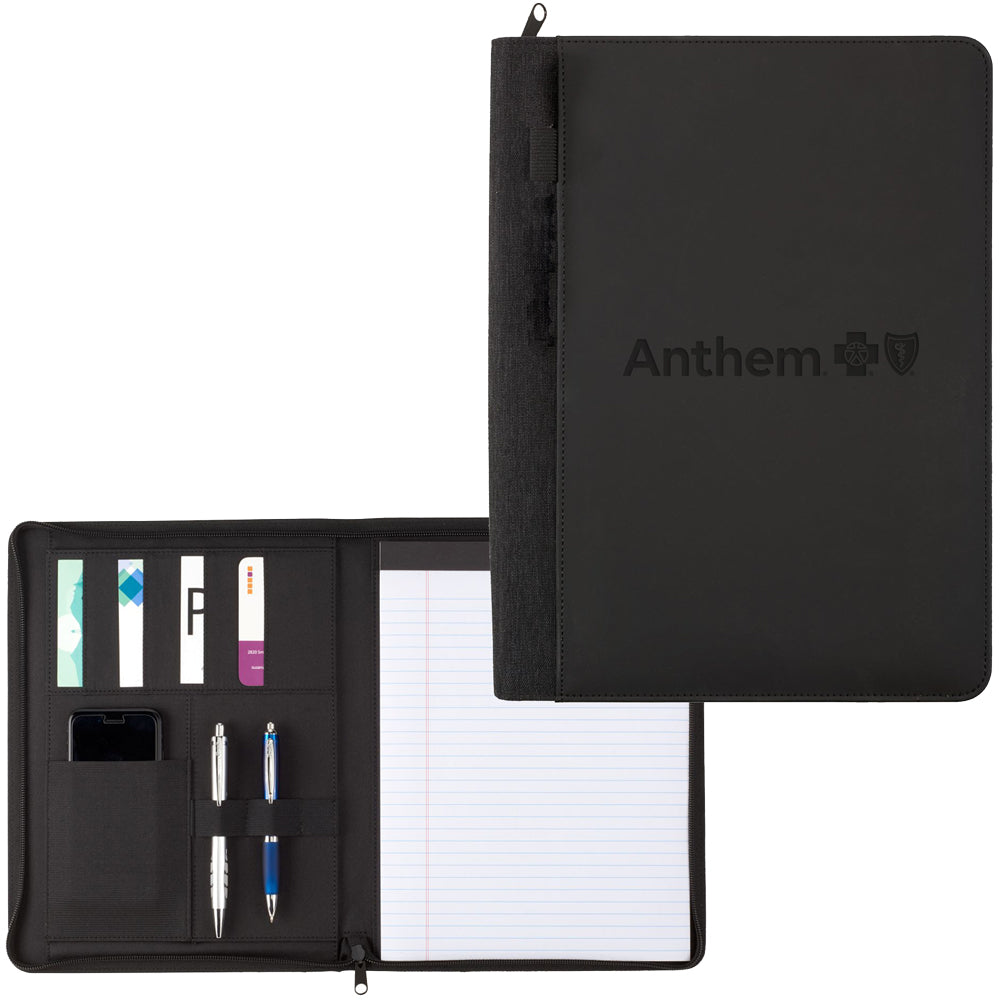 Vienna Heathered Zippered Padfolio
