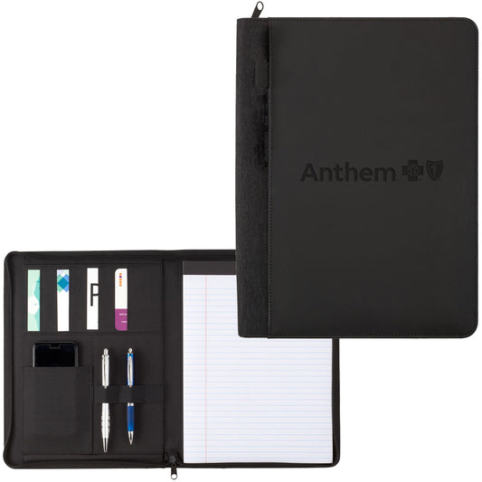 Vienna Heathered Zippered Padfolio